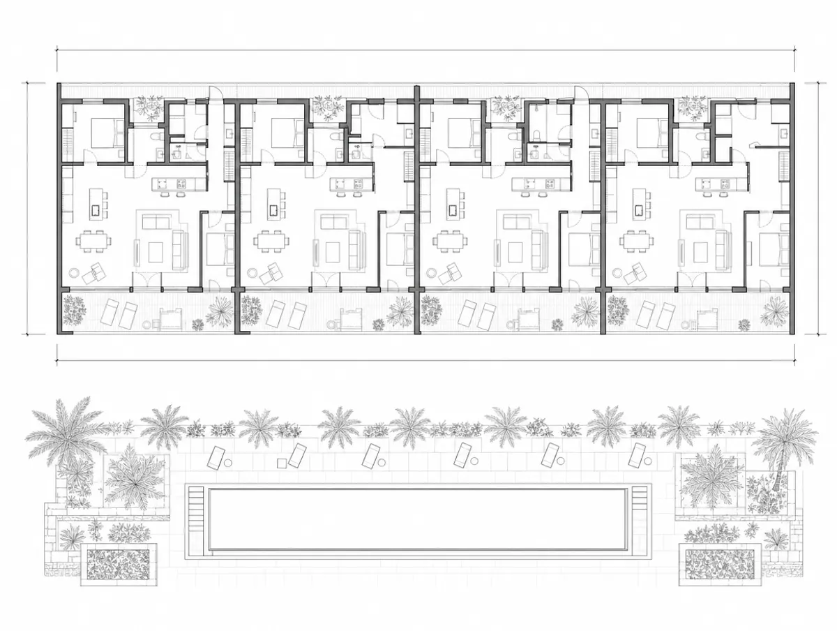2D architecture floor plan, the starting point