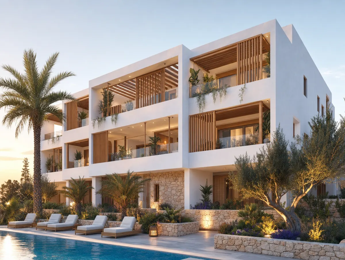 Final photorealistic render of the same building