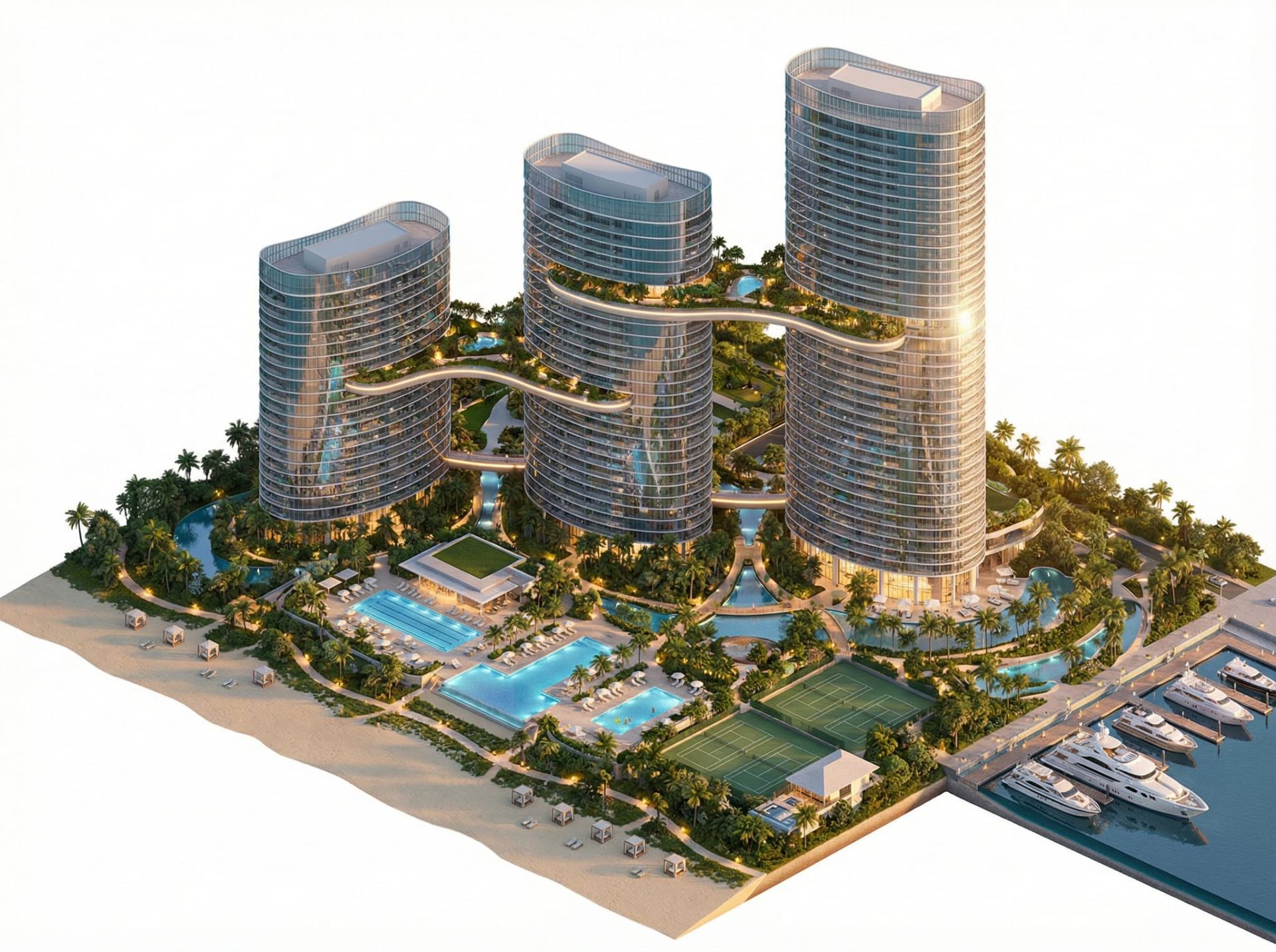 Ejemplo de plano general 3D fotorrealista de urbanización