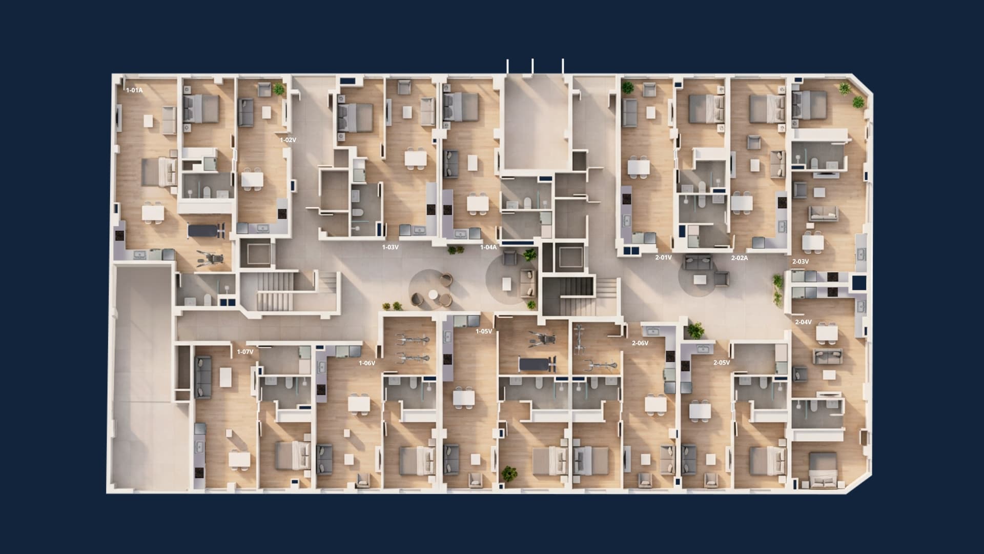 Planta General 3D, servicio de renders de Rendium