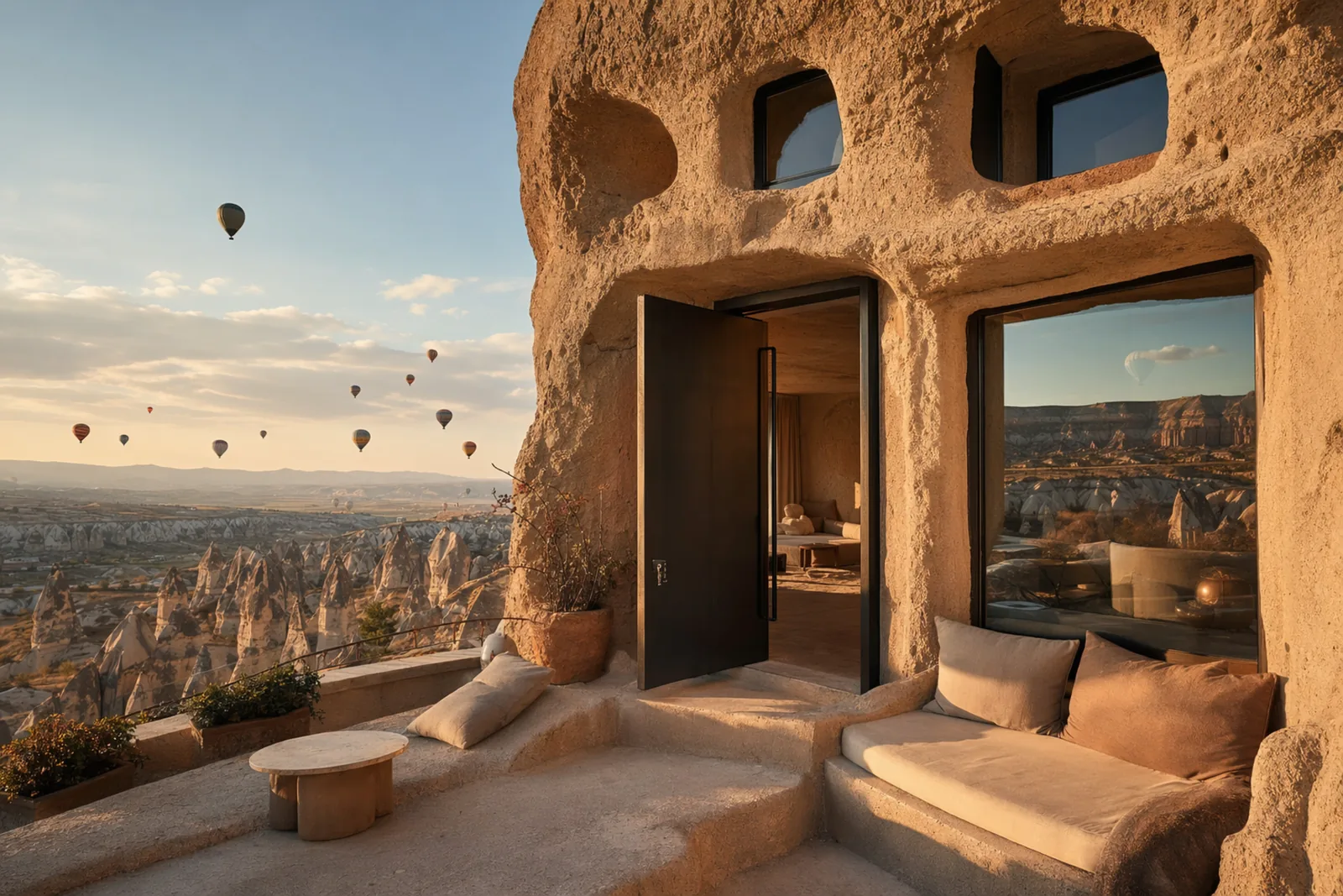 Cueva Cappadocia, render fotorrealista de Rendium