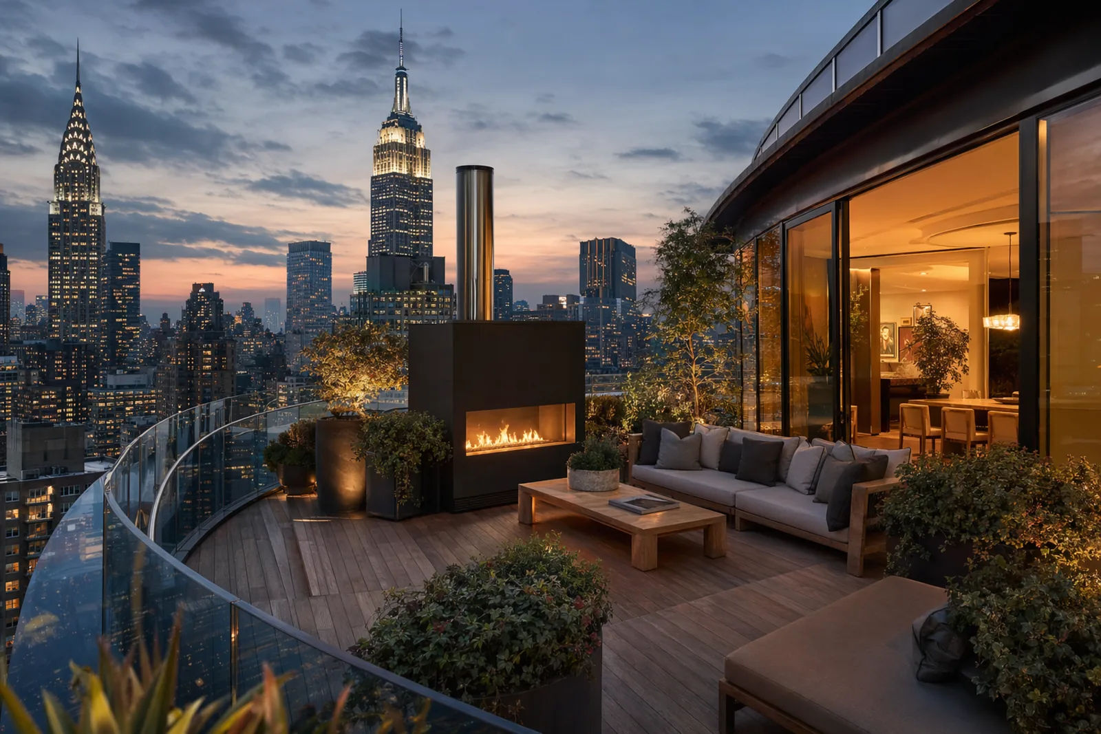 Penthouse NYC, render fotorrealista de Rendium